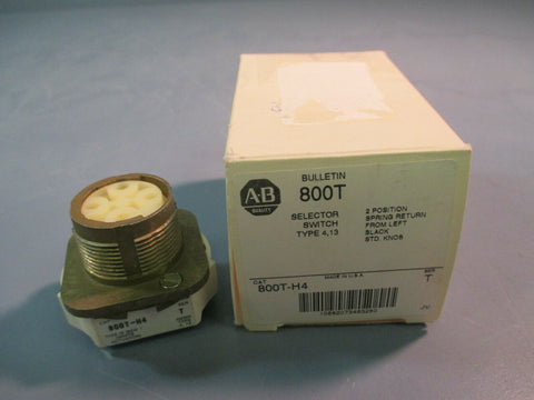 ALLEN BRADLEY SELECTOR SWITCH 2 POSITION TYPE 4, 13 SER. T 800T-H4