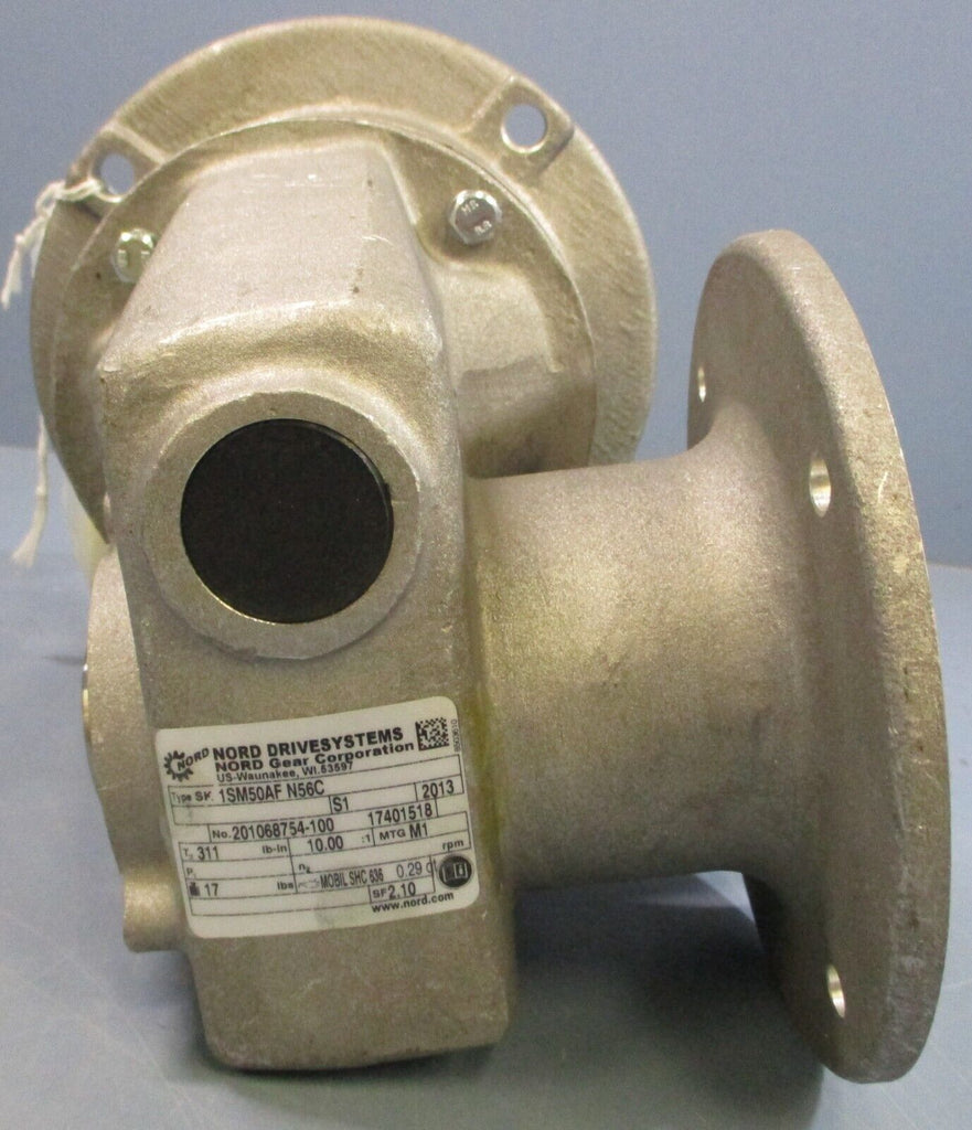 Nord 1SM50AFN56C Right Angle Gearbox 101, 311lb/in, 1" Bore 1SM50AF