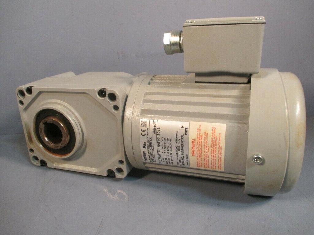 BROTHER GEAR MOTOR 101 RATIO 0.25 HP 170 RPM 3 PH RIGHT ANGLE F3S25N0