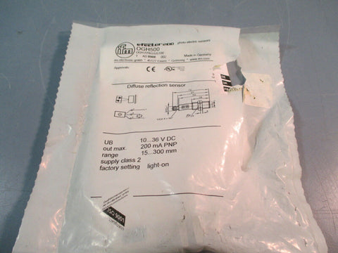 IFM EFECTOR200 DIFFUSE REFLECTION SENSOR OGH500