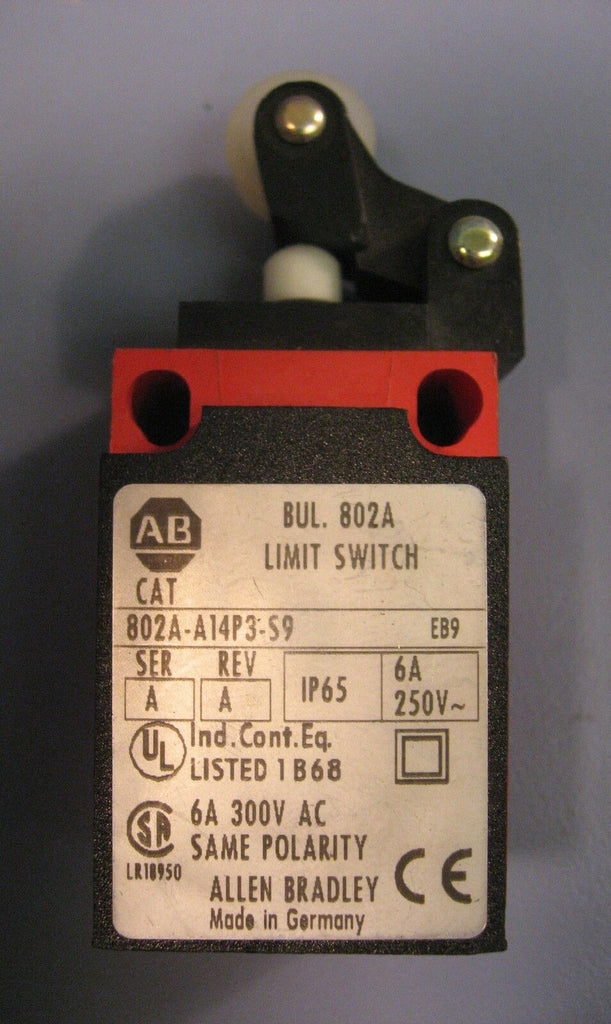 Allen Bradley Bul. 802A Limit Switch Category 802A-A14P3-S9 Ser. A Rev. A NWOB
