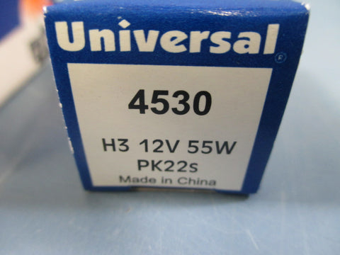 Universal 4530 12 Volts 55 Watt PK22s Halogen Lamp Lots of 3 - New